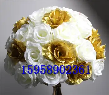 

NEW!!12cm foam base-10pcs/lot wedding road lead artificial flower ball wedding table flowers centerpiece flower balls decoratio