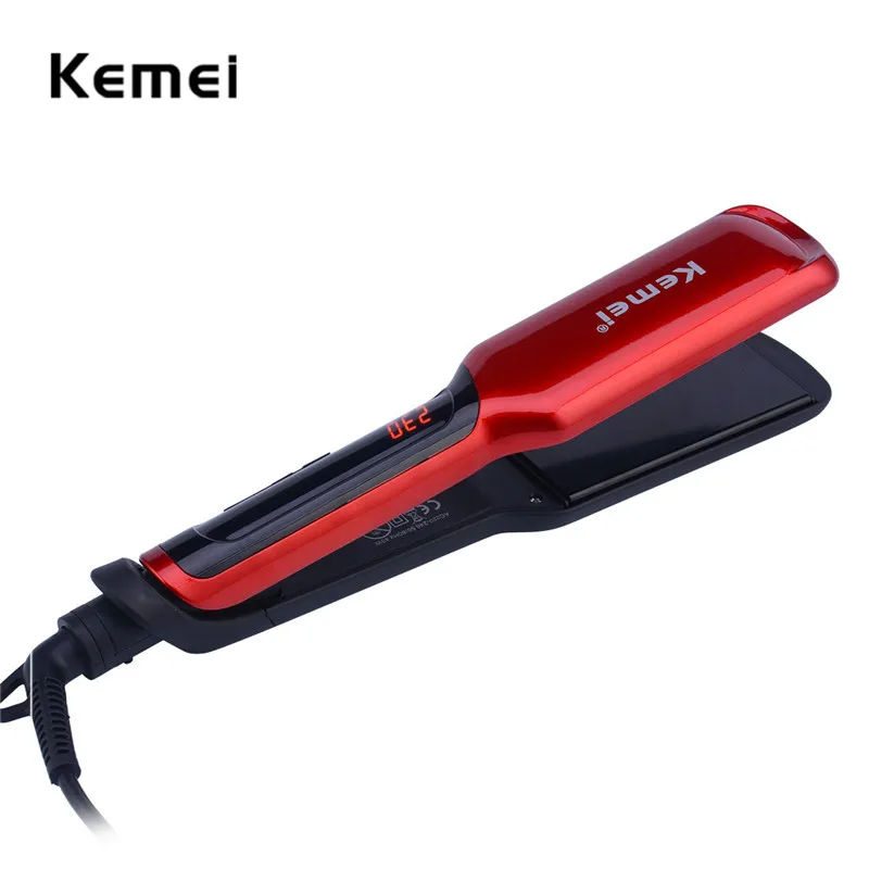 Kemei Выпрямитель для волос, профессиональные керамические утюги с ЖК-дисплеем, цифровой выпрямитель для волос, инструменты для быстрой укладки волос