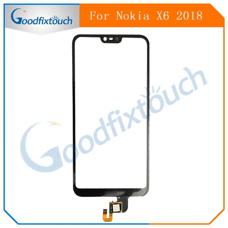 

For Nokia X6 2018 TouchScreen Digitizer Sensor For Nokia X 6 2018 NokiaX6 Touch Screen Glass panel With Flex Cable