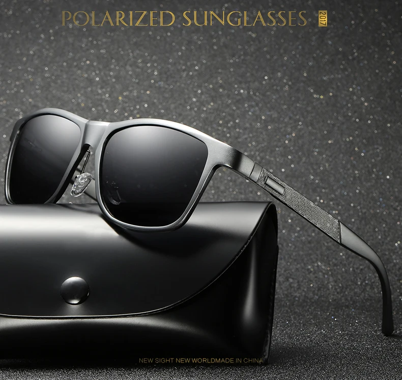 Мужская Мода поляризованные алюминиевые солнцезащитные очки для вождения очки-Полароид Винтаж Стиль Брендовая Дизайнерская обувь UV400 солнцезащитные очки 8587