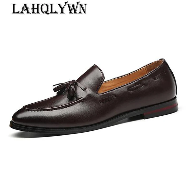 2020Men Dress Shoes PU Leather Low Heel Formal Shoes Men Fashion Designed  Mens Driving Shoes Loafers High Quality Big Size 38-47 - AliExpress