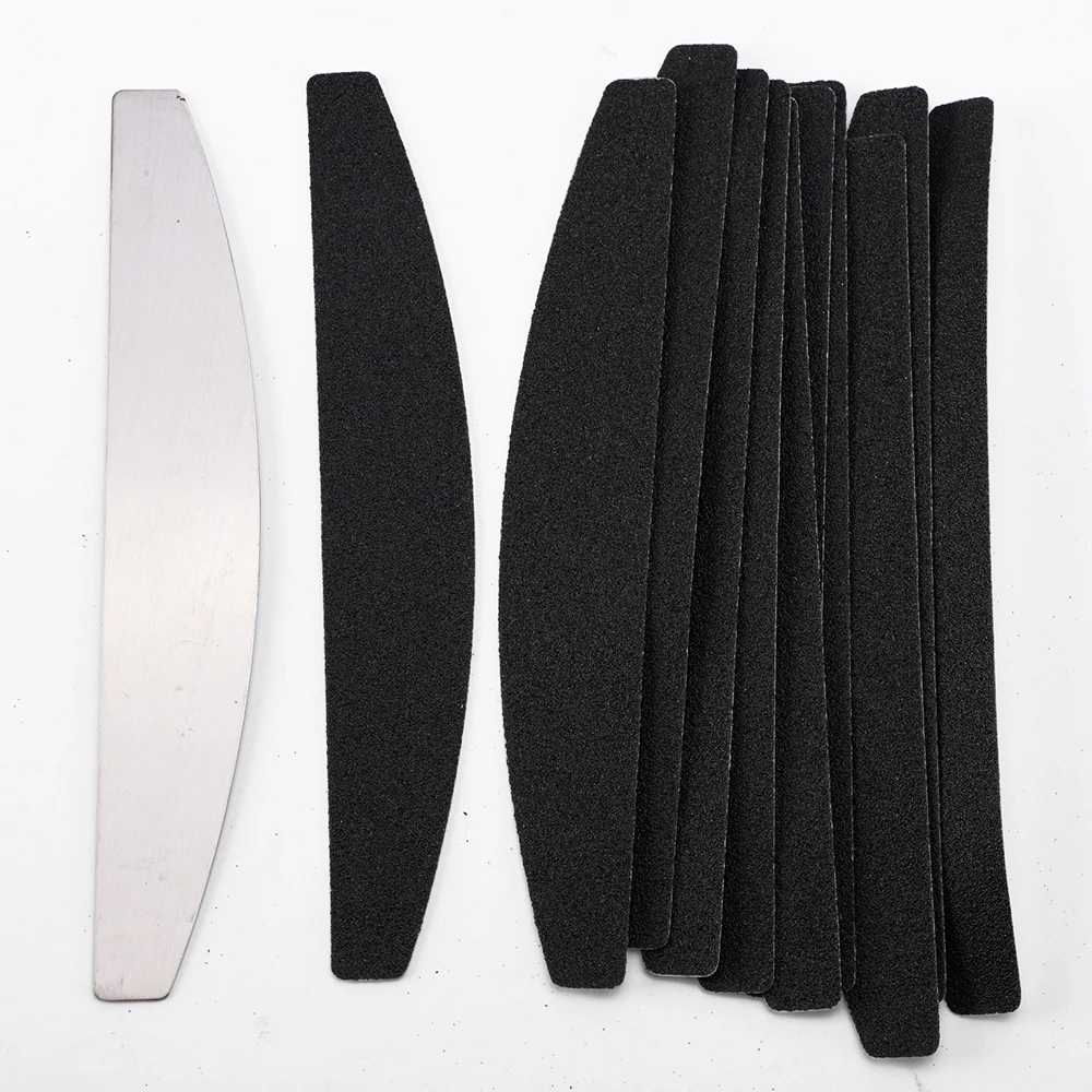 

Double Sided Manicure Nail File Calluses Remover Manicure Stainless Steel Handle Sand Paper with 10 pcs Replacement Sand Paper