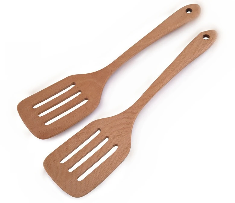 wood spatula with long handle non stick kitchen cookware parts