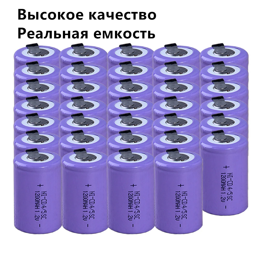 34 шт. набор 4/5SC батарея 1 2 v 1200 mah аккумуляторные батареи для электроинструментов