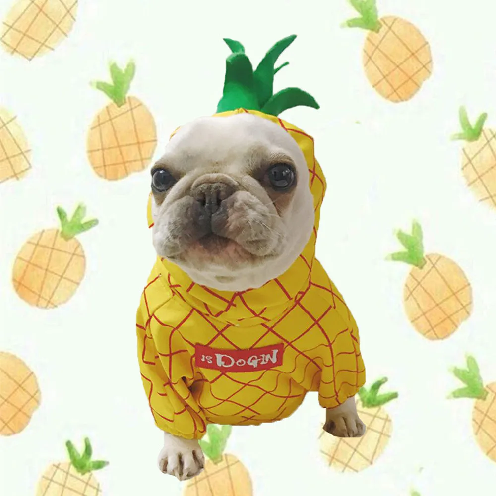 

Pet Dog Cat Turned Clothes Pineapple Cute Fashion Sweater overalls for dogs pet supplies pet clothes products
