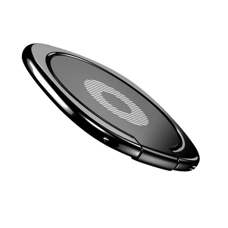 Мобильная подставка-кольцо под Пальцы для телефона 360 Вращение подставки для Планшета Телефона простое кольцо держатель для мобильного телефона ZSMZZY - Цвет: Black Holder