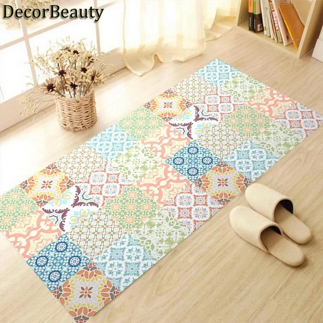

Tile Decor Self-adhesive Wallpaper Floral Patterns DIY Wall Sticker Home Sticker