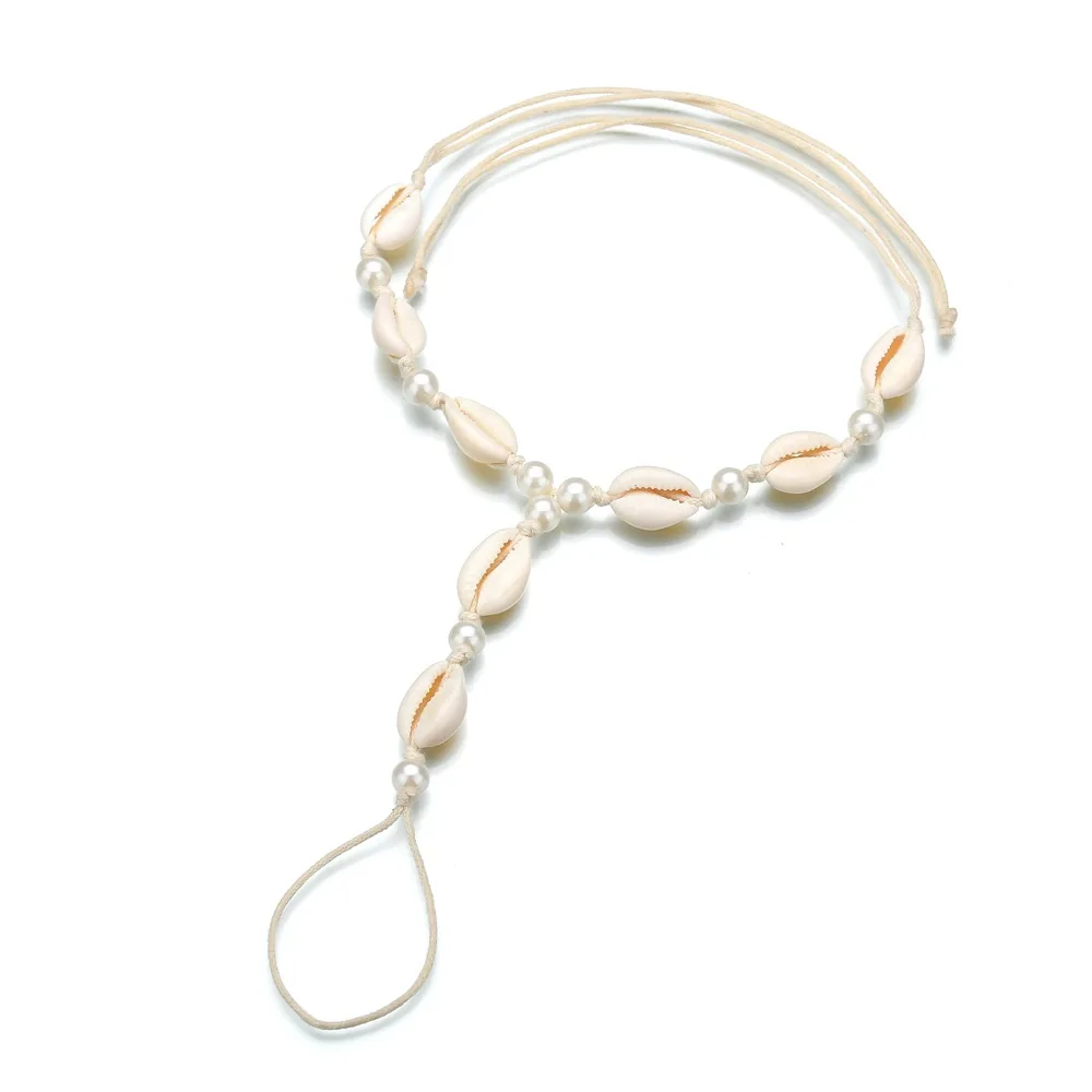 

2019 Summer White Shell Bohemian Shell Anklets for Women Handmade Colorful Beads Ankle Bracelet Beach Wedding Jewelry Best Gift