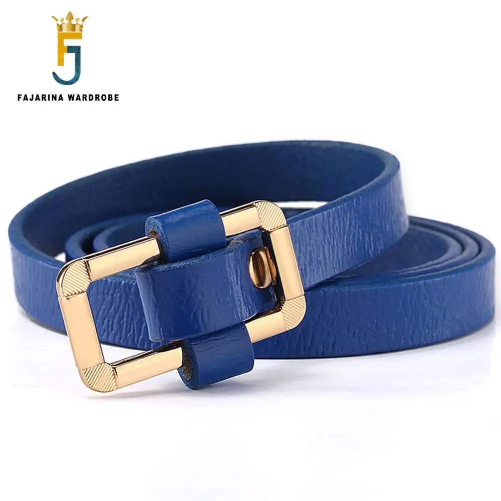 FAJARINA Waist Belt Fashion Fine Decoration Styles Good Quality Ladies Pure Cow Skin Cowhide Leather Belts for Women LDFJ012