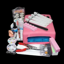 Pro 36 Вт УФ гель отверждения лампы 15 кисти файлы ручка ногтей Советы Набор инструментов, УФ-гель для дизайна ногтей комплект на BTT-81 искусства