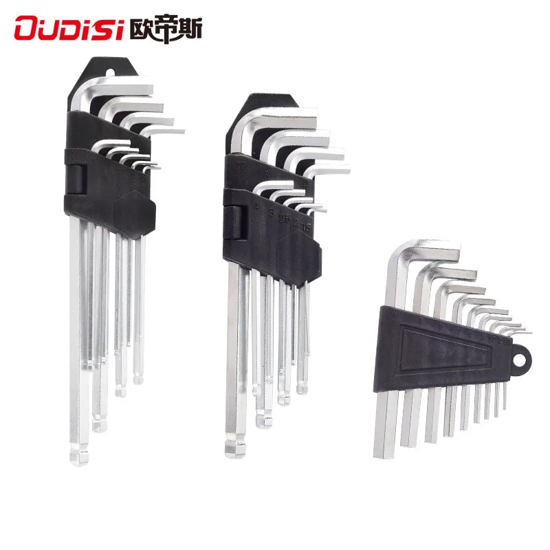 

Free ship Oudisi 9pcs 1.5mm - 10mm Hexagon Allen Key Wrench Tools set Matte Chrome Ball End Spanner set Screwdriver Set Tool Kit