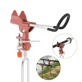 

Stainless Steel Red Adjustable Fishing Rod Stand Metal Handle Support Holder for Handle / Telescopic Rod