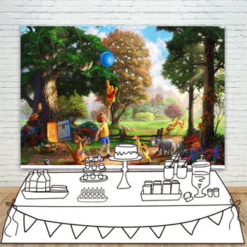 

Photo Background Winnie Pooh Acrobatics Jungle Photography Backdrop Wonderland Professional Studio Photo Backdrop For Children