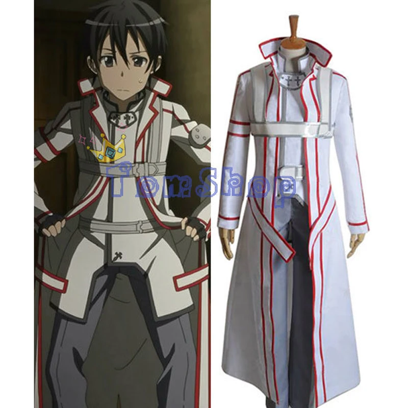 Мужские костюмы Sword Art Online (альфхайм онлайн) белые на заказ бесплатная доставка