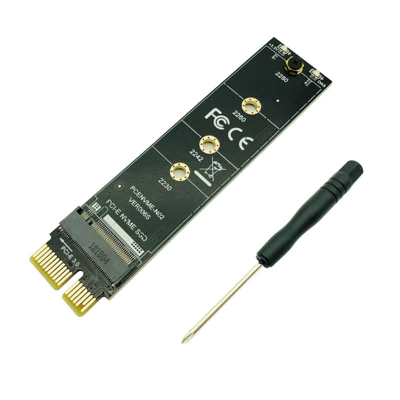 M.2 NVMe SSD PCI-E Adapter PCI Express 3.0 x1 M Key Connector High Speed Expansion Card Support 2230 2242 2260 2280 Size M.2 SSD