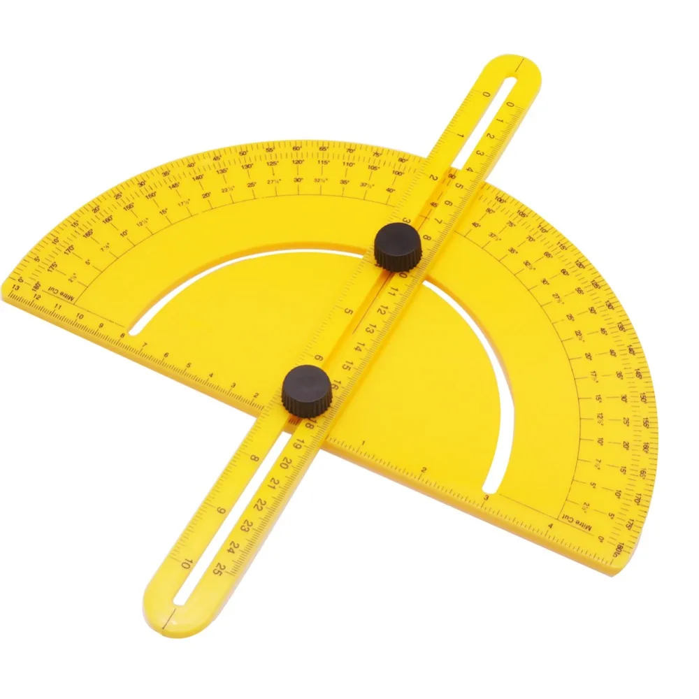 Buy 1 pcs 180 Degree Yellow Semicircle Ruler