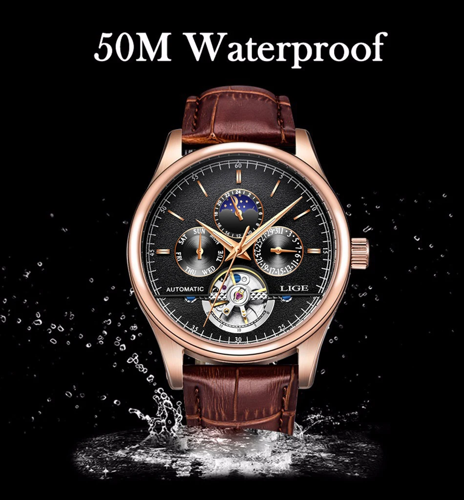 relógio de pulso à prova dwristwatch água + boi