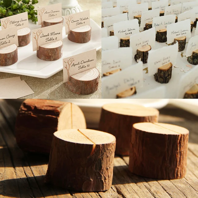 3cm Rustic Wedding Wooden Place Card Holder Wood Stump 3cm Rustic Wedding Wooden Place Card Holder Wood Stump Photo Holders