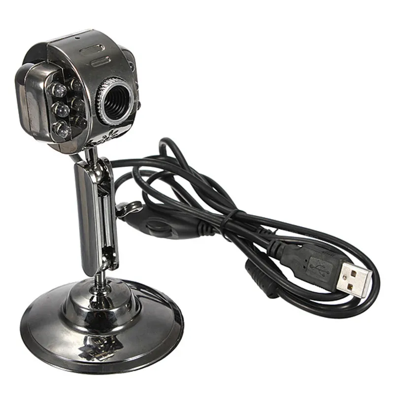 USB 6 LED 24bit RGB Adjustable cam Network Camera Brightness Night Vision Color CMOS Image