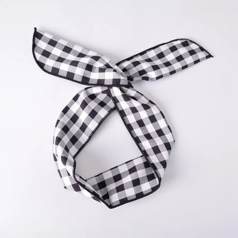 

13 Colors Boho Vintage Fresh Headband Women Twist Iron Wired Hairband Cute Rabbit Ears Bowknot Tropical Leaf Floral Print