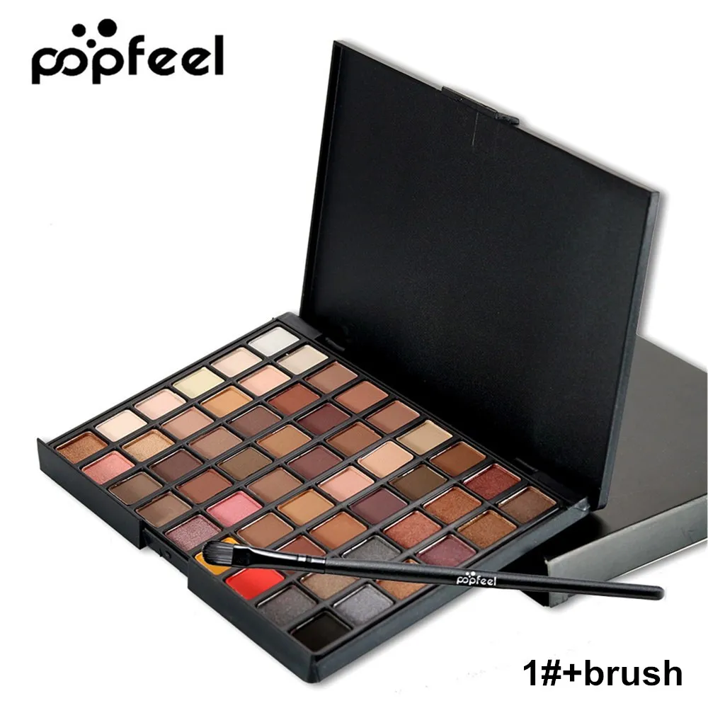 

Popfeel 54 Colors Eyeshadow Makeup Pallete Cosmetic Eye Shadow Palette Shimmer Matte Shadow Kits Women Beauty Eyes Make Up Set