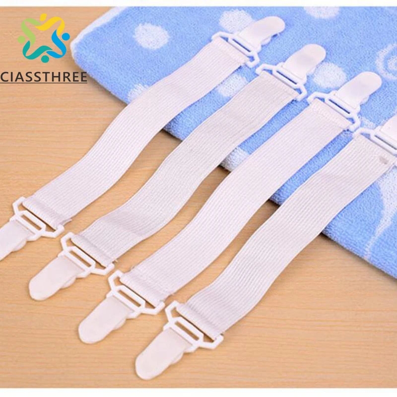 

4Pcs/set Bed Sheet Mattress Cover Blankets Grippers Clip Holder Fasteners Elastic Set