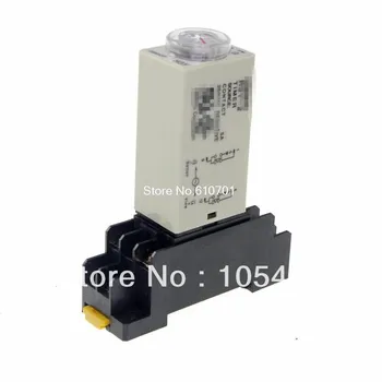 

1PCS 12VDC 24VDC 24V/110/220VAC H3Y-2 Power On Time Delay Relay Timer 0.1~3Min DPDT 8Pins&Socket 5A