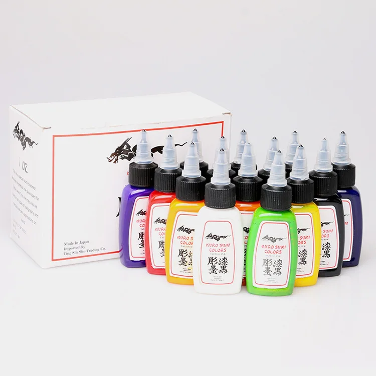 

OuxinLi Tattoo Supplies Make-up 14 Color Ink 15ml Body Art Set Permanent Tattoos