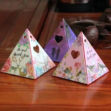 Bonbondoos zak chocolade papier gift pakket voor Verjaardag Bruiloft gunst Decor levert DIY kleine ster/sky bloem roze Wh(China)