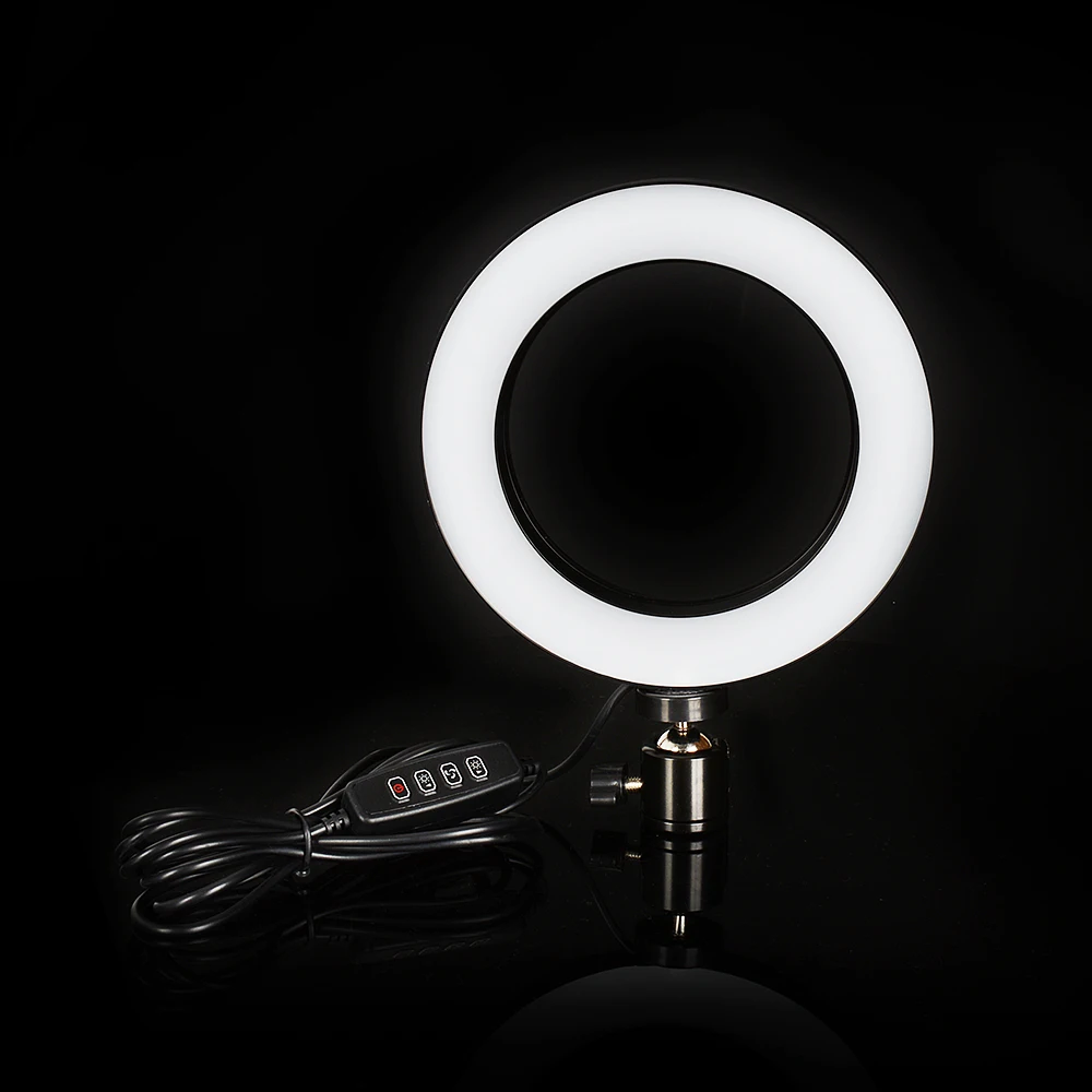 Photography-LED-Selfie-Ring-Light-16-26cm-three-speed-Stepless-Lighting-Dimmable-With-Cradle-Head-For