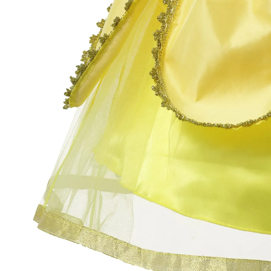 Girls Floral Summer Princess Belle Costume (4)