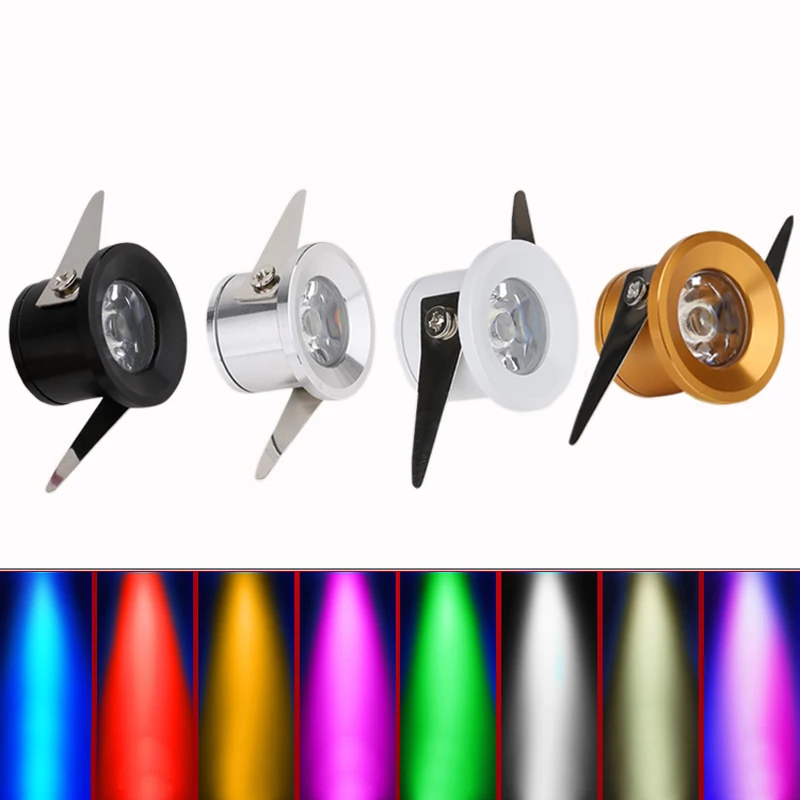 5pcs/lot 1W 3W LED Spotlights Mini lamp warm cool white AC85