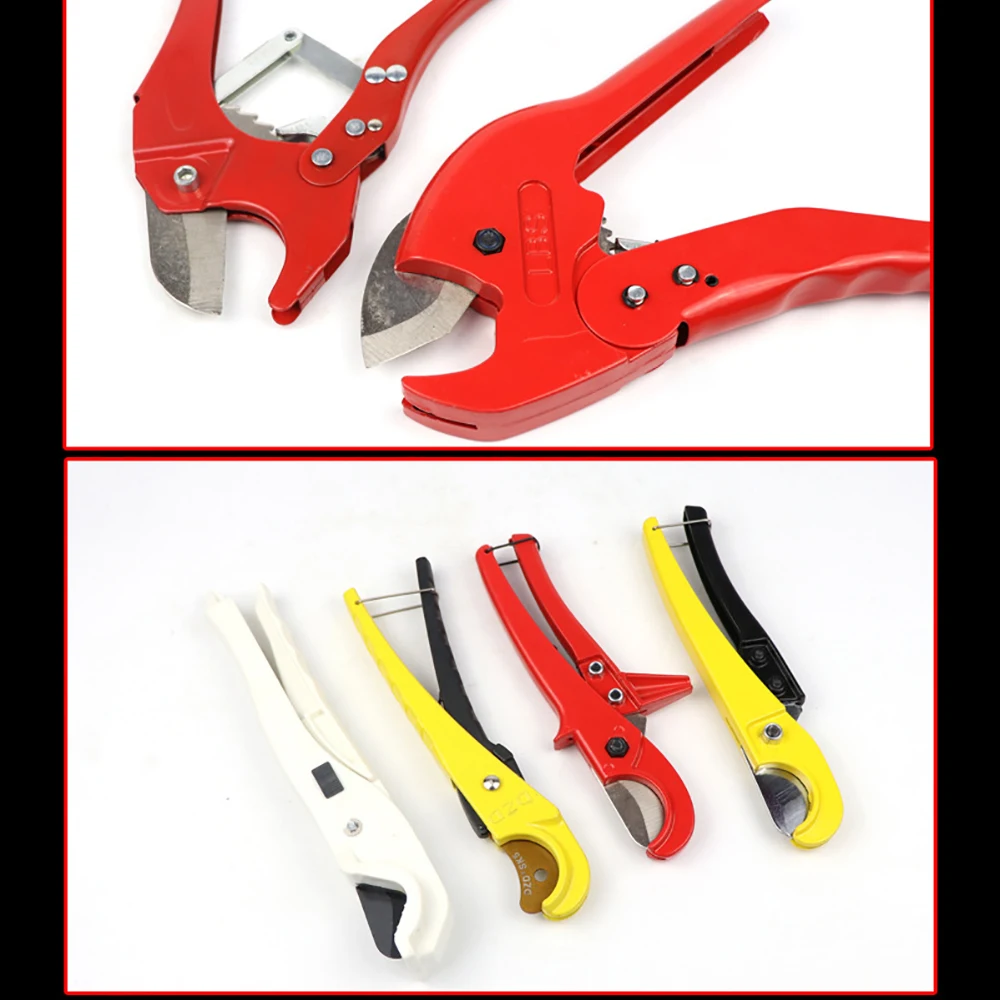 

PVC Pipe Cutter Aluminum Alloy Body Ratchet Scissors Tube Cutter PVC/PU/PP/PE Hose Cutting Hand Tools