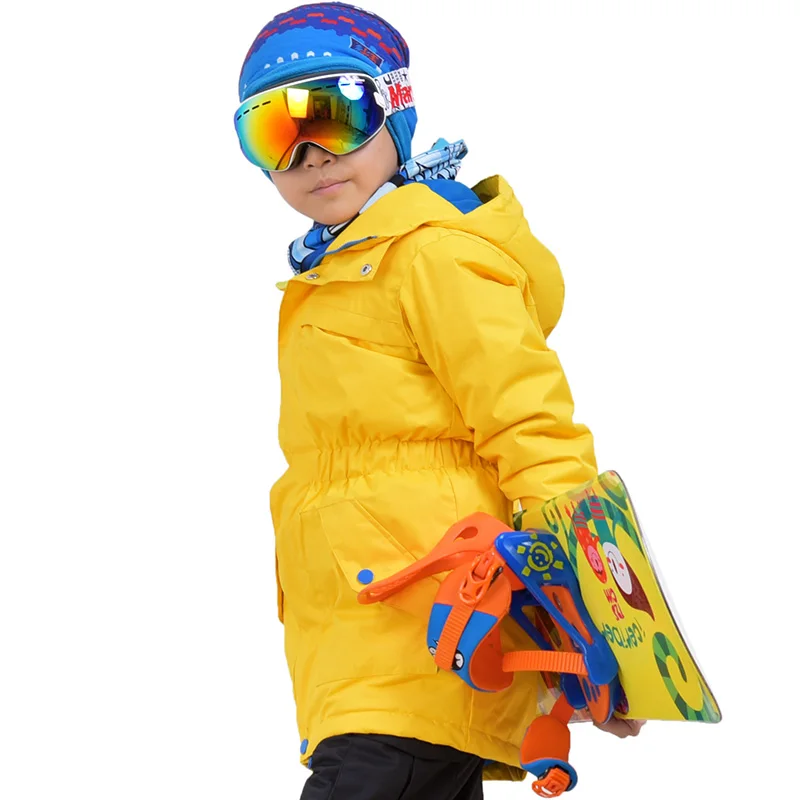 Marsnow/теплая зимняя детская Лыжная куртка для мальчиков и девочек; куртки для катания на лыжах и сноуборде; Детские ветрозащитные водонепроницаемые уличные зимние пальто для детей