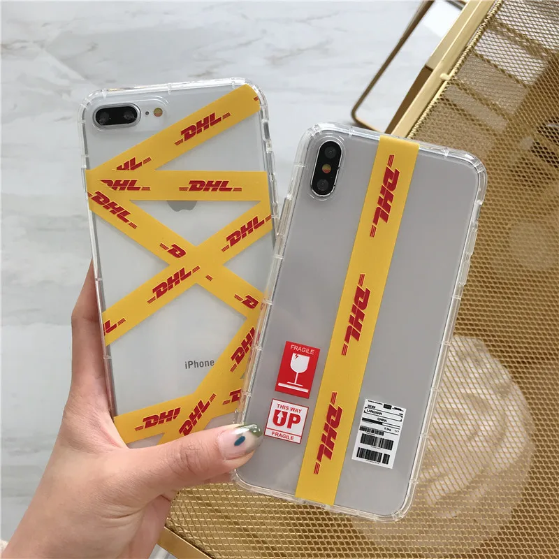 

Couple Personality Emboss Clear Dhl Phone Cover Case For Iphone X Xs Max Xr 10 8 7 6 6s Plus Luxury Soft Silicone Coque Fundas