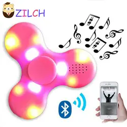 2017 Горячие V4.0 Bluetooth Музыка Spinner беспроводной динамик Непоседа декомпрессии игрушка свет EDC пластиковые Непоседа игрушки ручной spinner