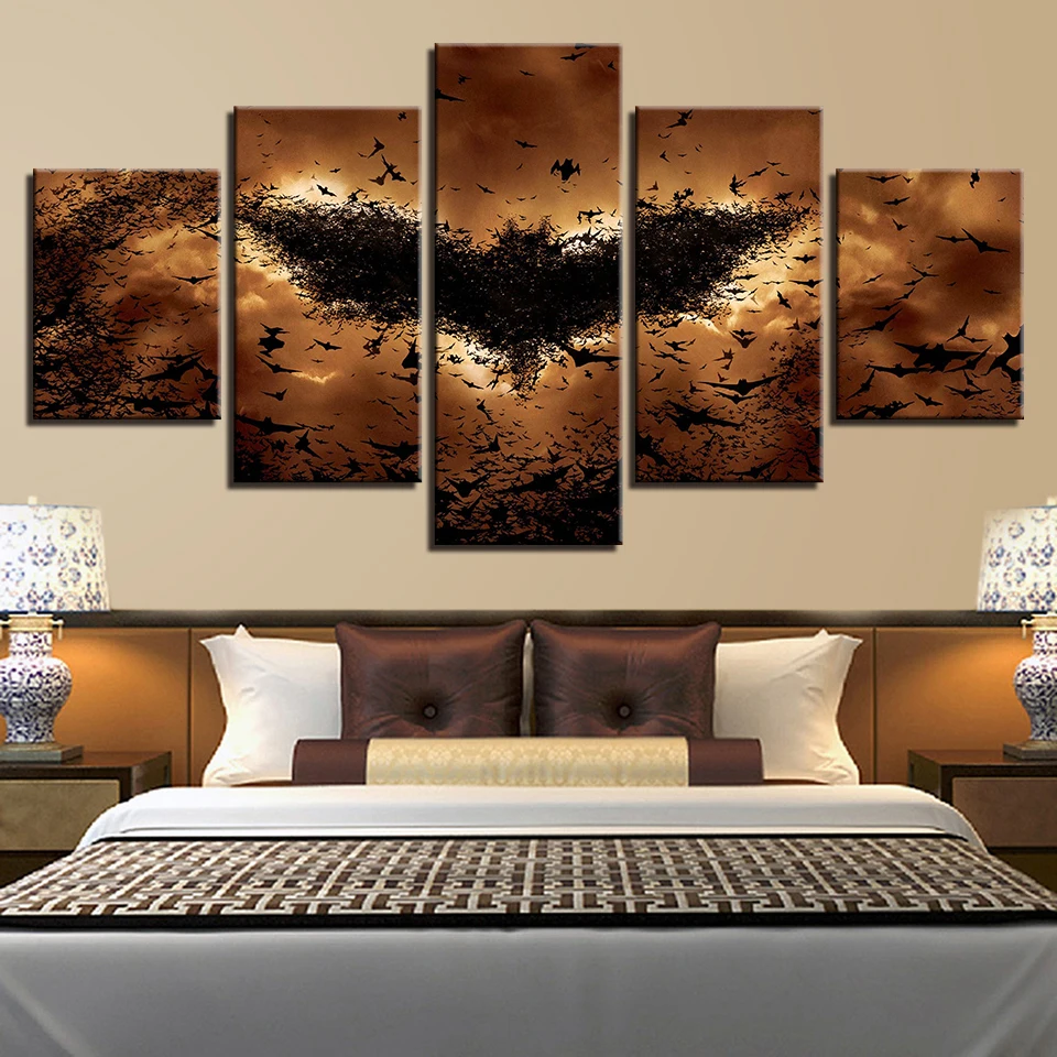 

Batman Science Fiction Movie HD Print 5 Piece Canvas Wall Art For Living Room Wall Art Canvas Painting Home Decor Picture