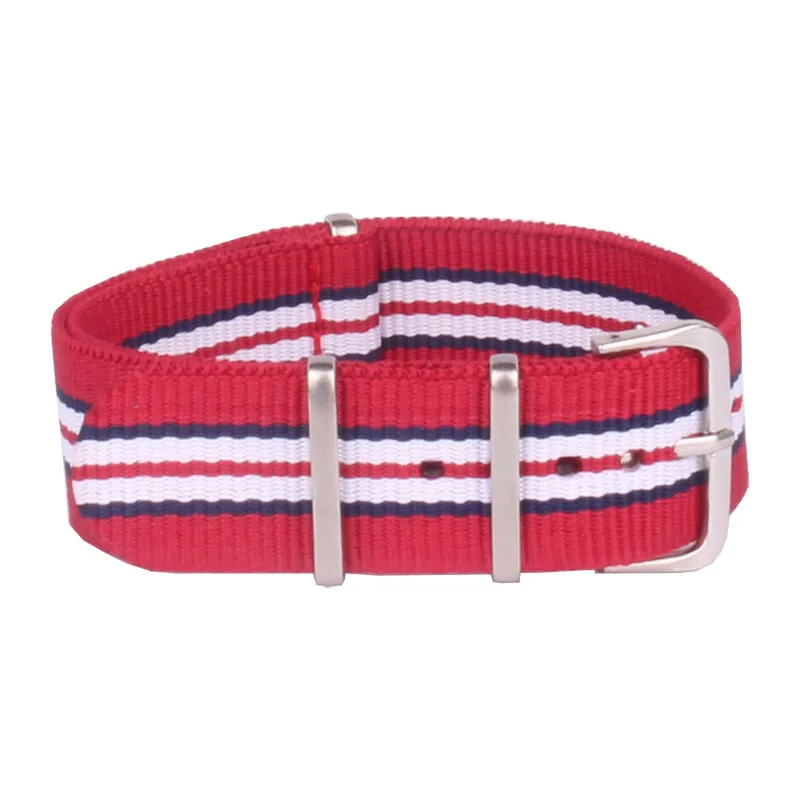 

New 2014 bracelet for military Watch 18 mm Multi Color Red navy Army nato fabric Nylon watchbands Strap Bands Buckle belt 18mm