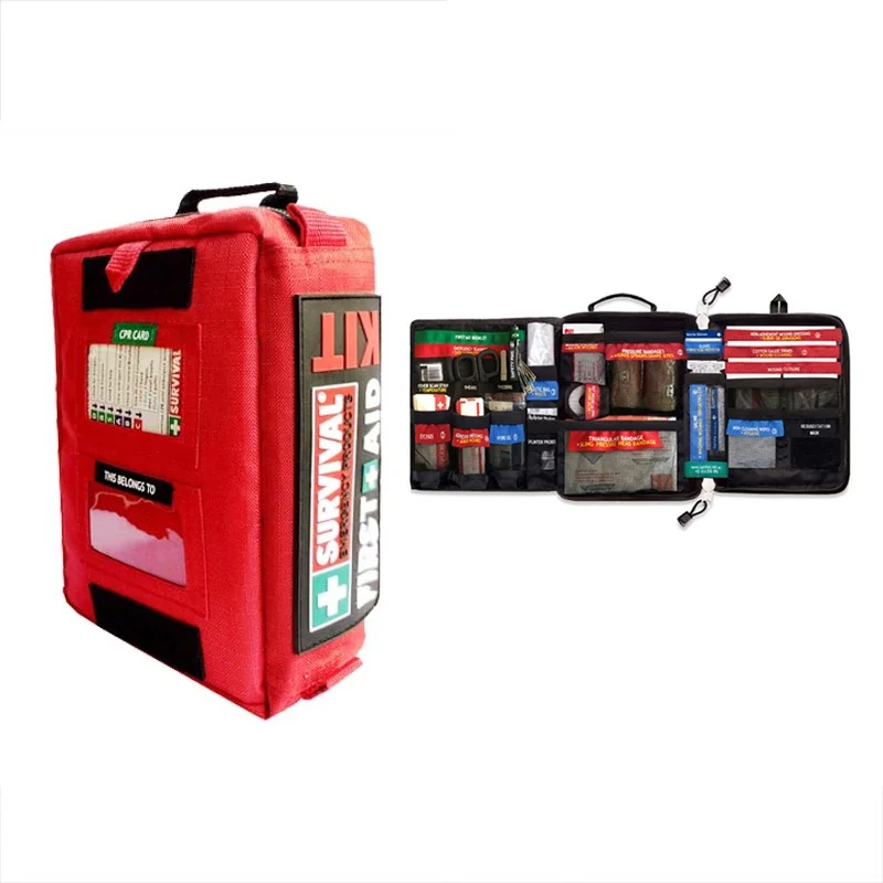 

Protable First Aid Kit Safe Wilderness Survival Lightweight Medical Bag Emergency Kit for Home Car Travel Outdoor Camping Hiking