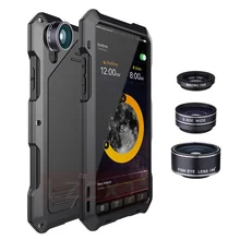 

Metal Case For iPhone X 10 Waterproof Shockproof Macro Lens Camera Hybrid Armor Cover for iphone X 5.8 inch Phone Cases Coque