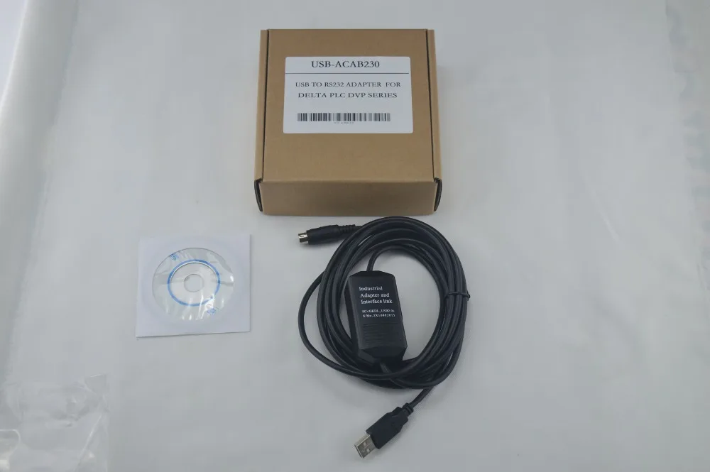 USB-ACAB230(USBACAB230): USB-DVP USB PLC Кабель для программирования для Delta DVP серии PLC(дешевая версия), быстрая