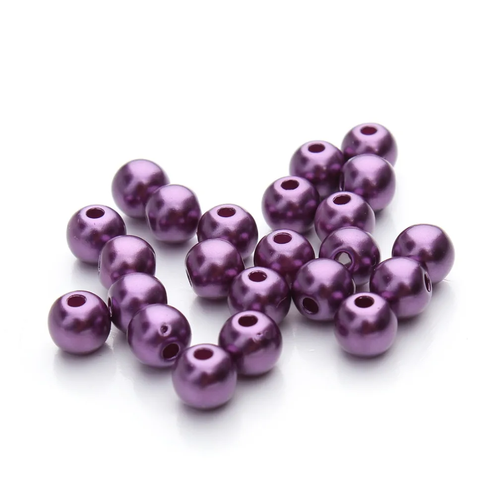 XINYAO 100 шт./лот 6 8 10 мм акриловые бусины с имитацией жемчуга ожерелье результаты
