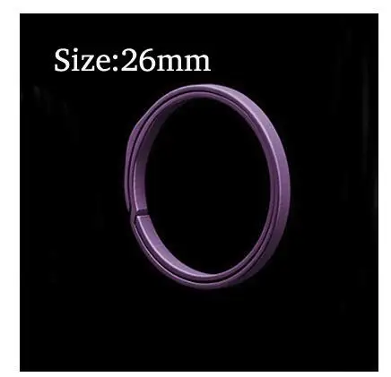 20mm/26mm/33mm Gray TC4 Titanium Alloy Key Ring EDC Outdoor Small Tool Blue Key Ring Accessories 26 purple