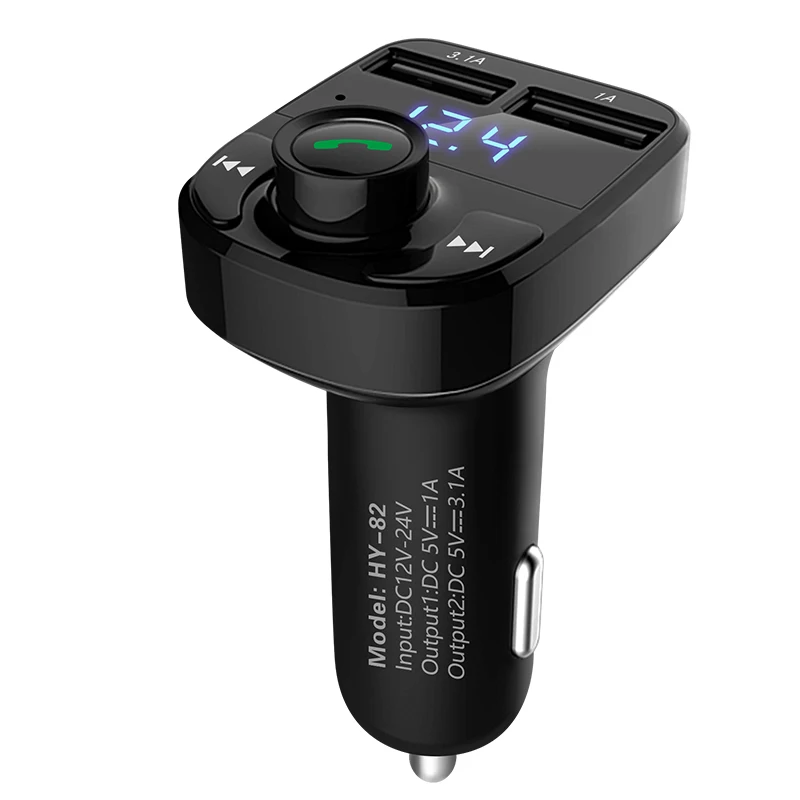 Car Bluetooth Handsfree Universal Phone MP3 Player Bluetooth FM Bluetooth Transmitter Vehicle Cup Holder Car Charger 82