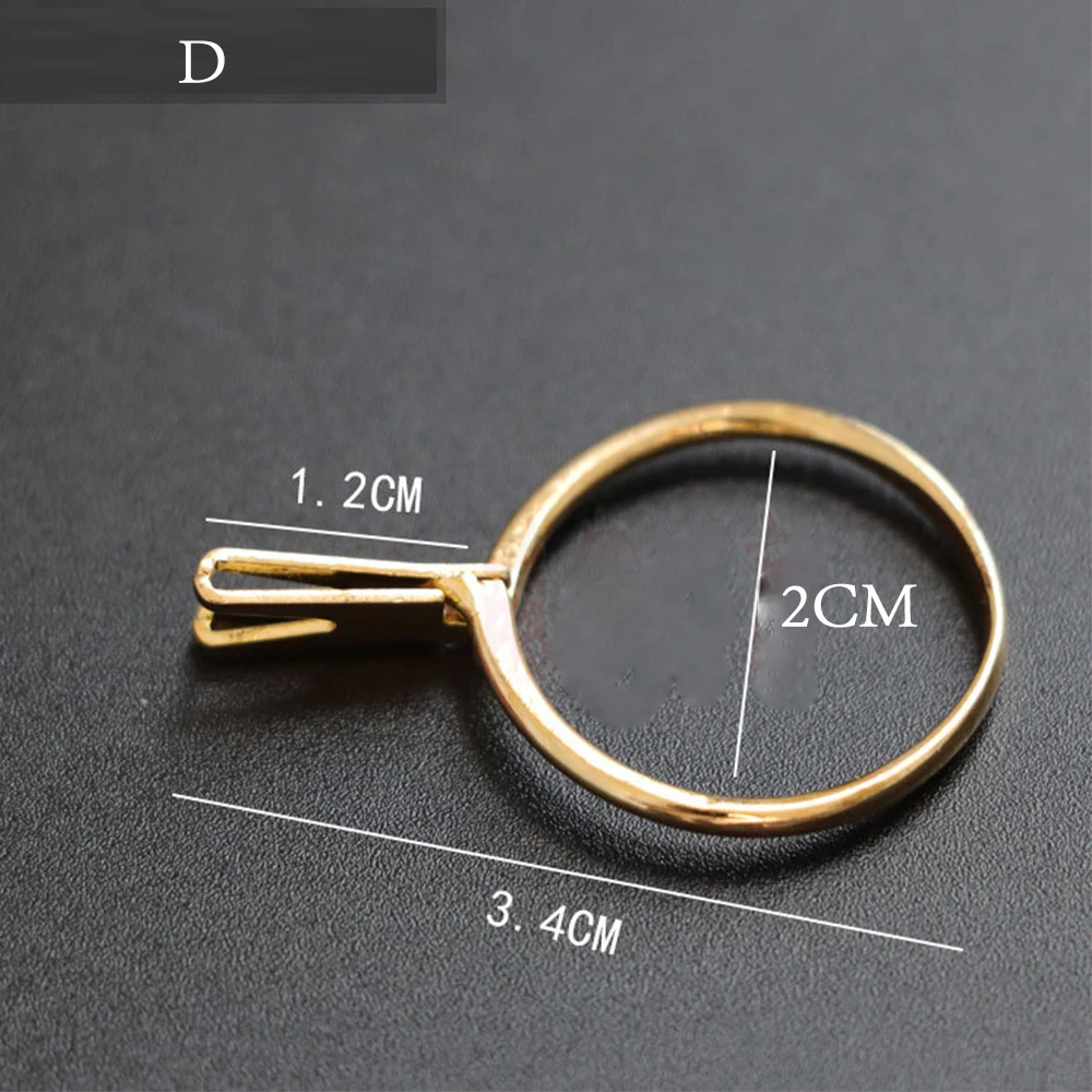 2 шт. Позолоченное серебряное кольцо держатель Алмазный зажим для показа драгоценного камня регулируемый размер самодельные Украшения, Аксессуары