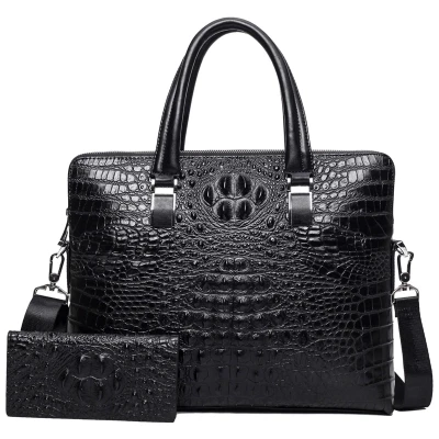 black with wallet 