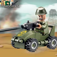 

BP Enlighten Military Car Soldier Children Toys models Gifts Blocks War For Weapon