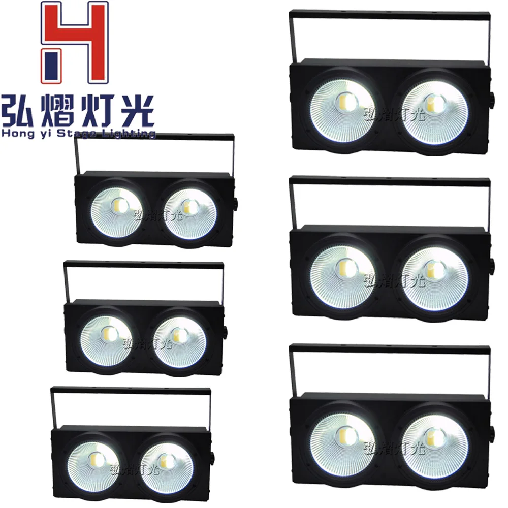 

6 pcs/lot 2X100W dmx led cob par light 2in1 COB LED Par LED wash light stage DMX lighting for sale led lights for parties