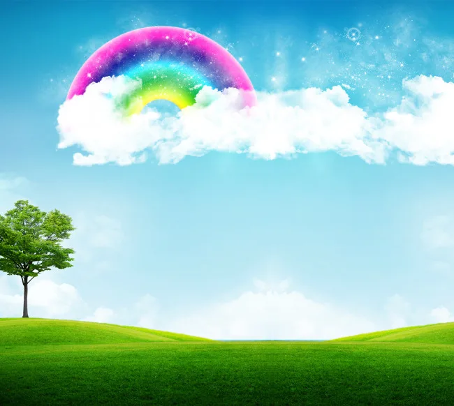 

10x10ft Photo Studio Photography Backdrops Rainbow theme Background Prop Pictorial Cloth R-08