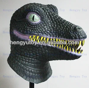 

2018 Hot Selling Vivid Softly Dinosaur Animal Masks Latex For Halloween Party Decoration Props Women And Men Adult Unisex